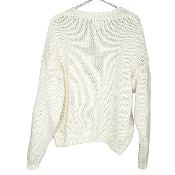 Strawberry Fields Granny Knit Crochet Oversized‎ Cardigan Sweater Womens M/L - Picture 6 of 11